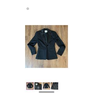 Altuzarra For Target Single Breasted Satin Lapel Detailed Back Blazer Black XS